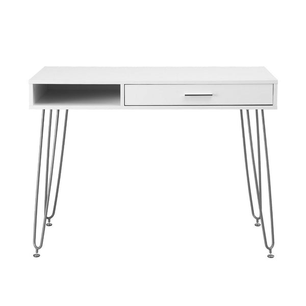 Artiss Computer Desk Drawer Cabinet Home Office Desks Workstation 100cm White Awezingly