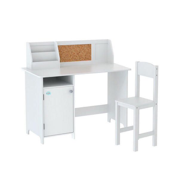 Keezi Kids Table and Chair Set Children Study Play Toys Desk w/ Cabinet Storage Keezi
