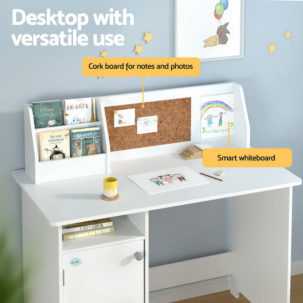 Keezi Kids Table and Chair Set Children Study Play Toys Desk w/ Cabinet Storage Keezi