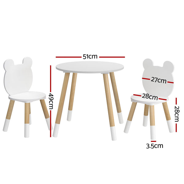 Keezi 3 Piece Kids Table and Chairs Set Activity Playing Study Children Desk Keezi