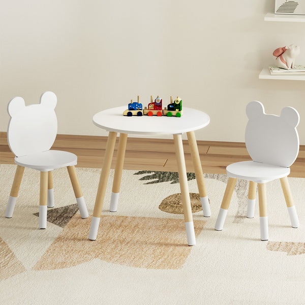 Keezi 3 Piece Kids Table and Chairs Set Activity Playing Study Children Desk Keezi