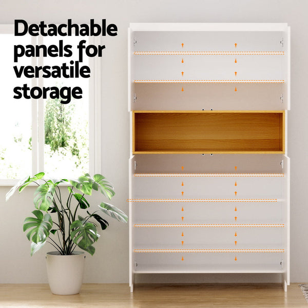 Artiss Shoe Rack Storage Cabinet 9 Tiers White Artiss