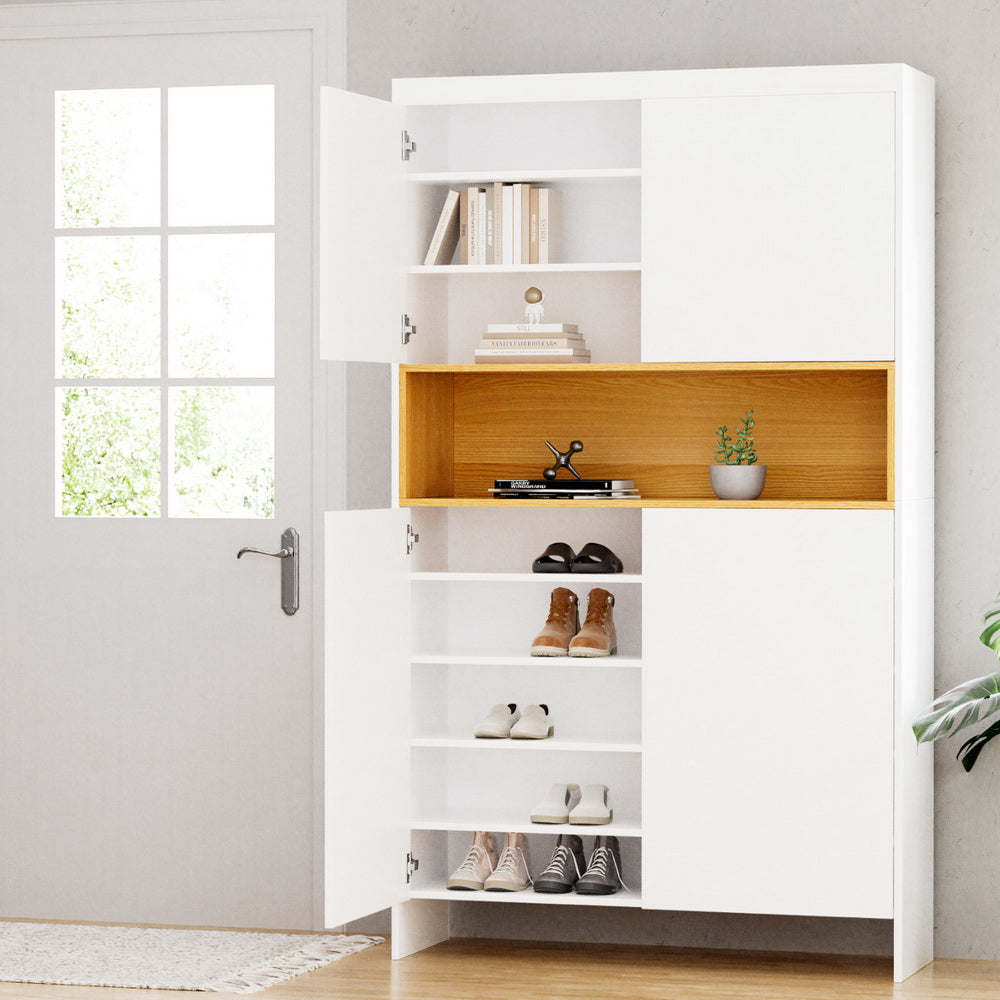 Artiss Shoe Rack Storage Cabinet 9 Tiers White Artiss