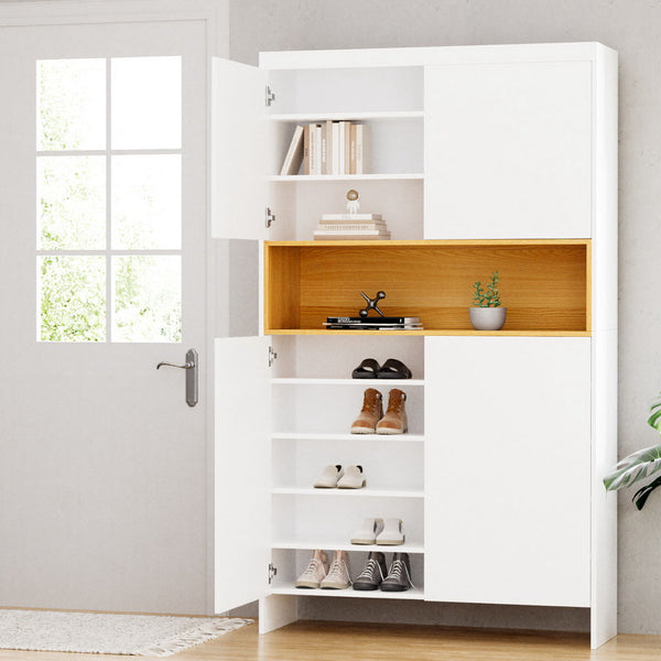Artiss Shoe Rack Storage Cabinet 9 Tiers White Artiss