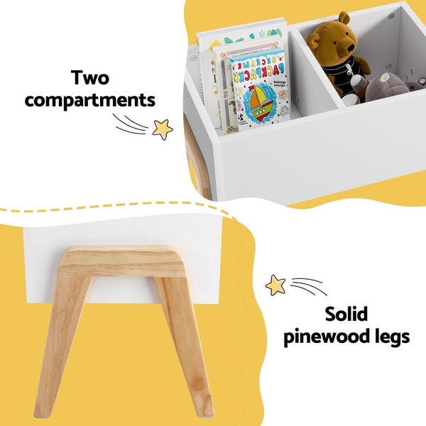 Keezi Kids Toy Box Chest Storage Bin Container Wooden Cabinet Clothes Book Organiser Bedroom Keezi