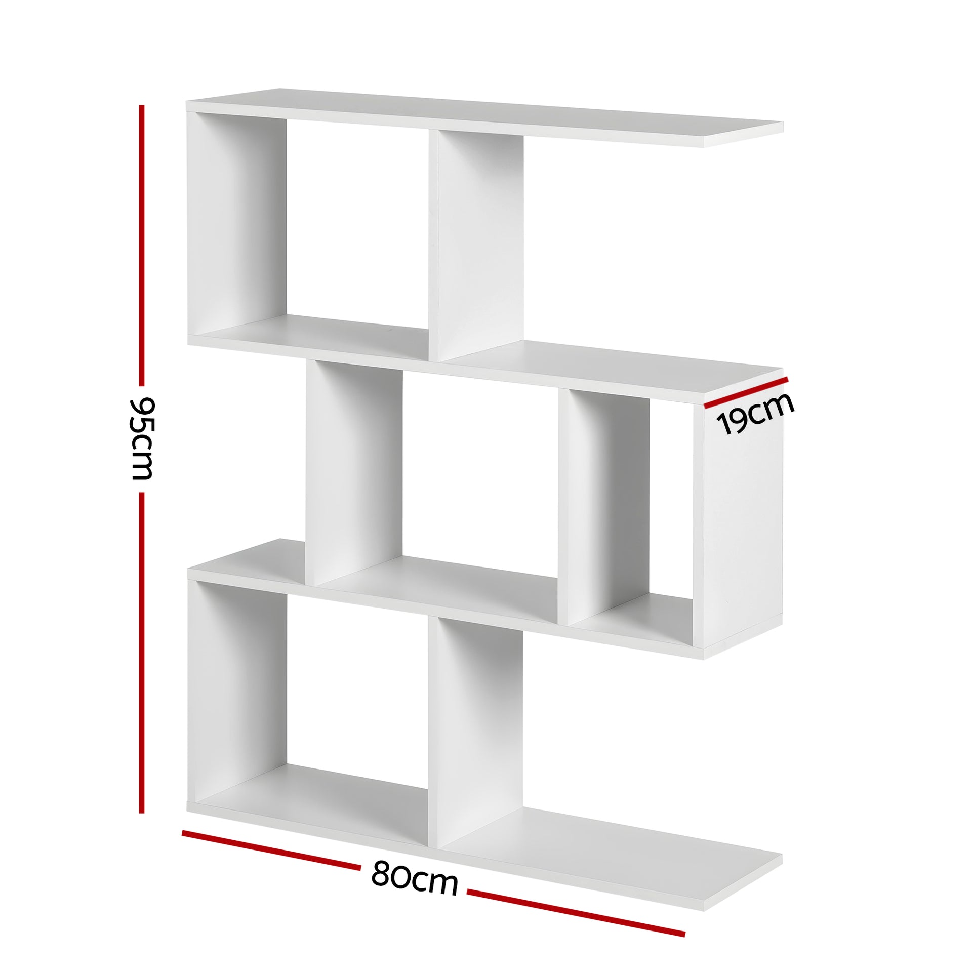 Artiss Floating Wall Shelf Bookshelf 3-Tier Display Storage Organiser White Awezingly