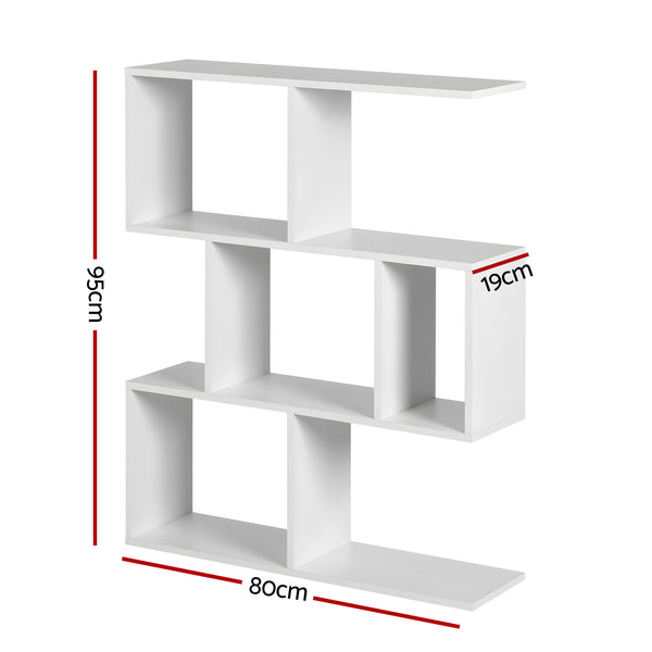 Artiss Floating Wall Shelf Bookshelf 3-Tier Display Storage Organiser White Awezingly