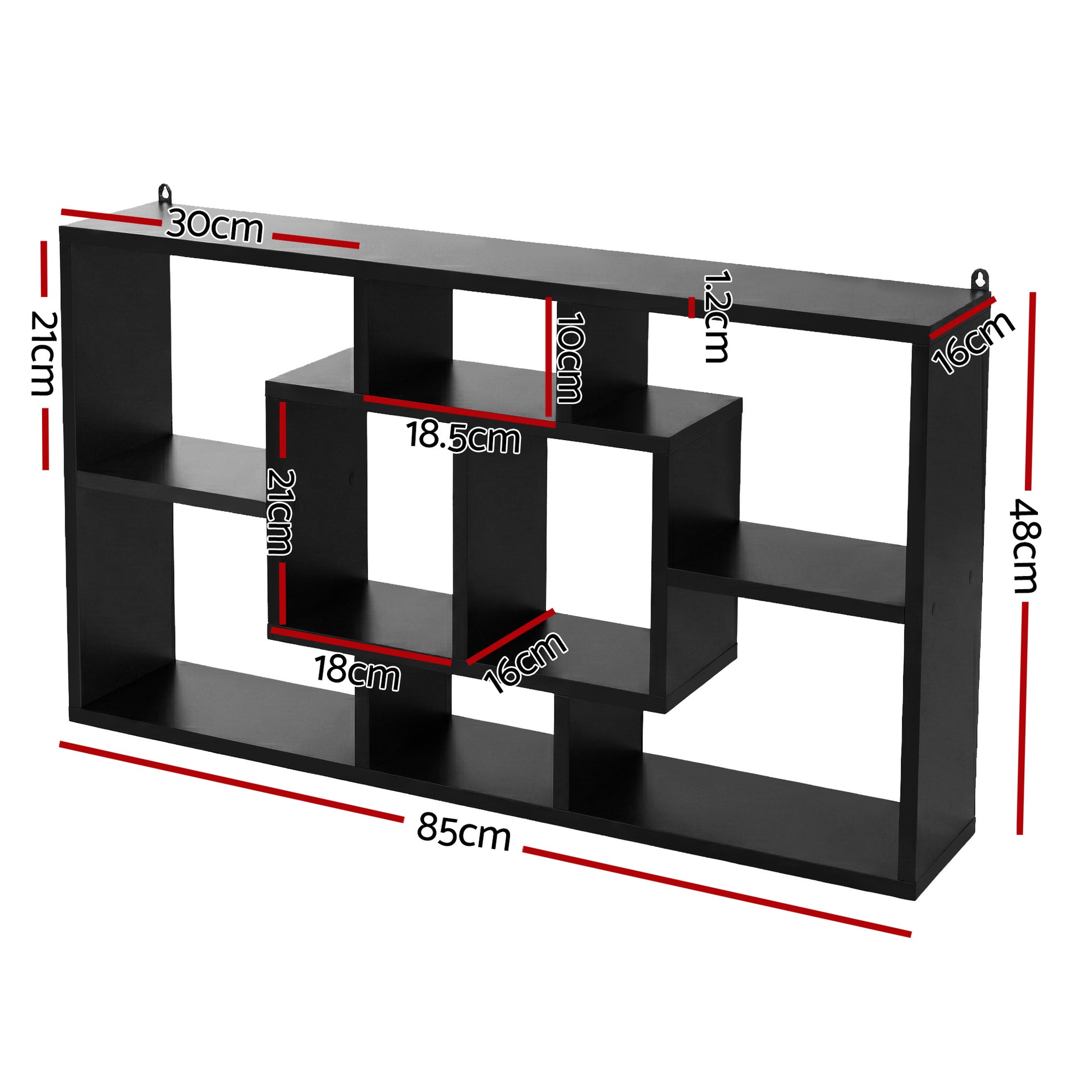 Artiss Floating Wall Shelves Bookshelf Black Awezingly