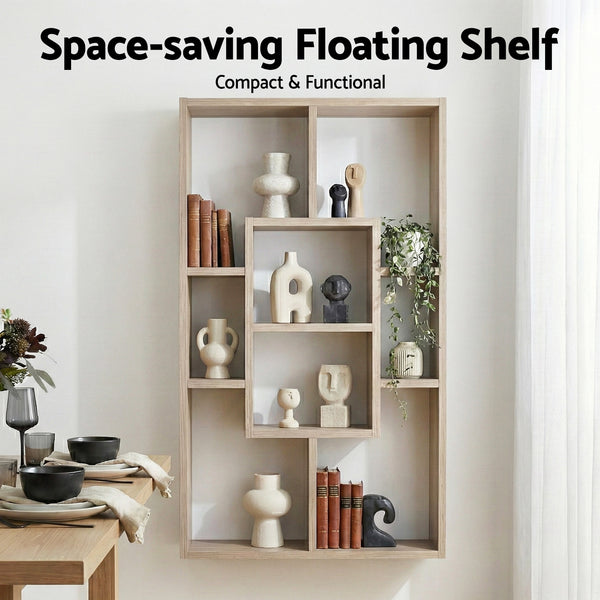Artiss Floating Wall Shelves Bookshelf Wood Awezingly