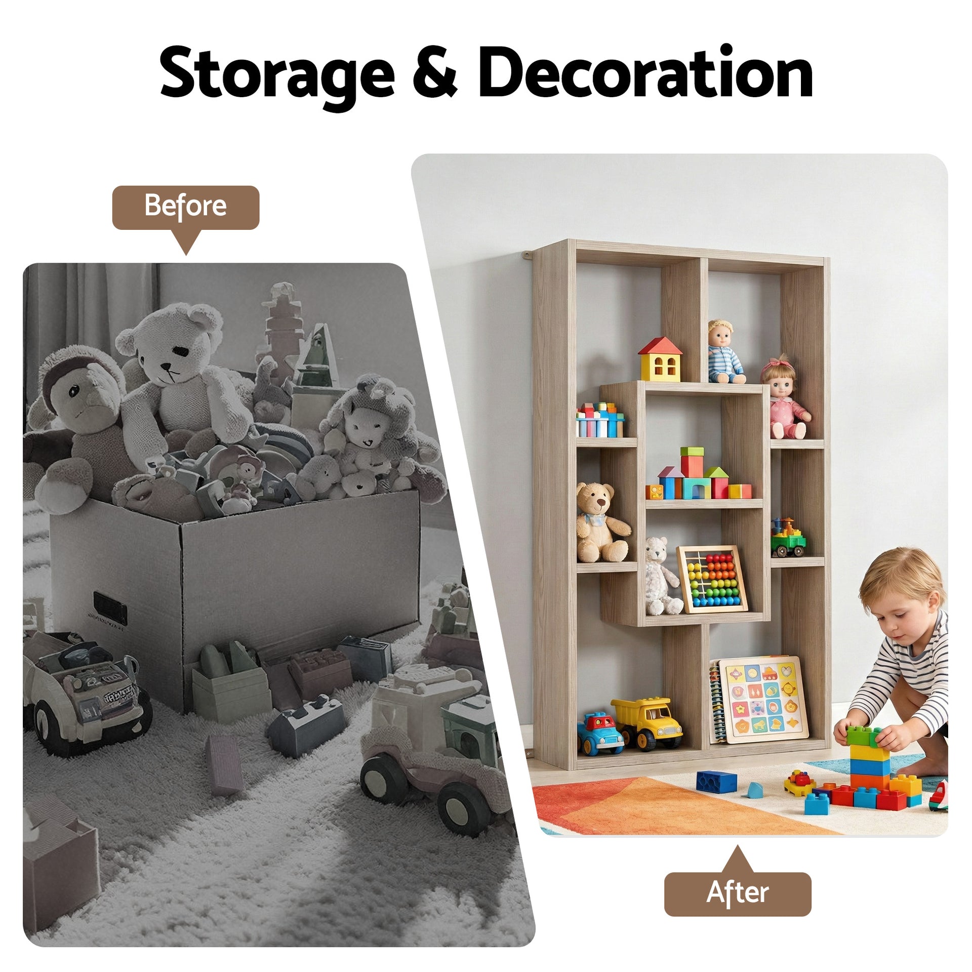 Artiss Floating Wall Shelves Bookshelf Wood Awezingly