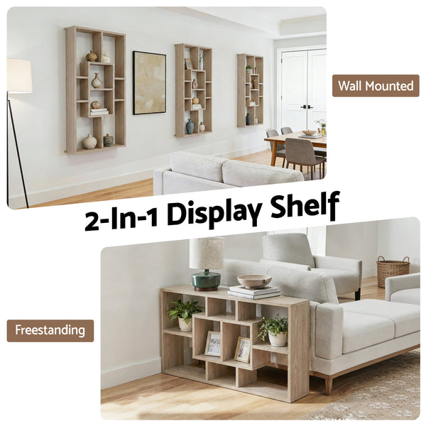 Artiss Floating Wall Shelves Bookshelf Wood Awezingly