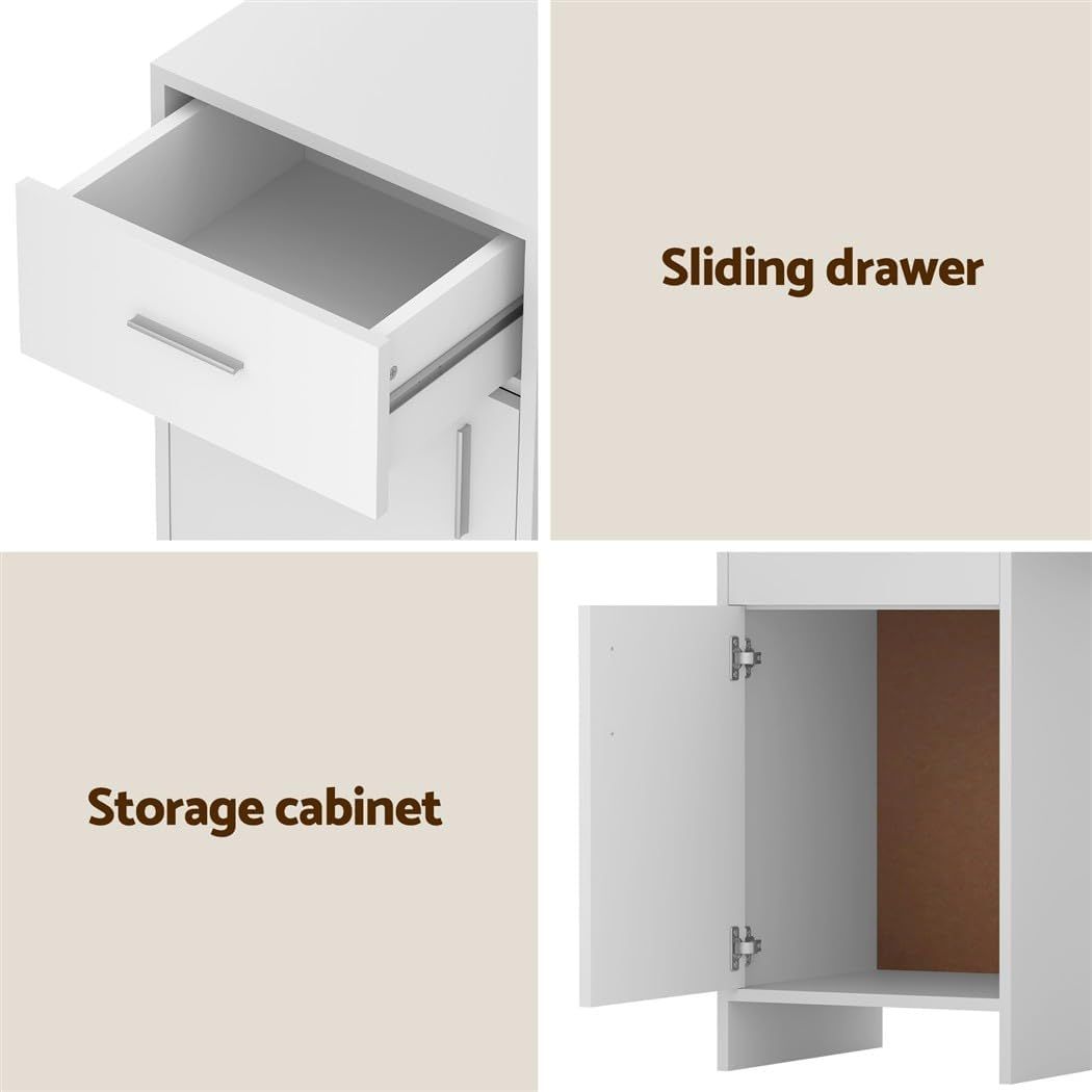 Artiss Office Desk and Chair Set 100cm Computer Desk PU Leather Office Chair Awezingly