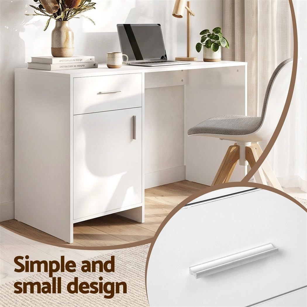 Artiss Office Desk and Chair Set 100cm Computer Desk PU Leather Office Chair Awezingly