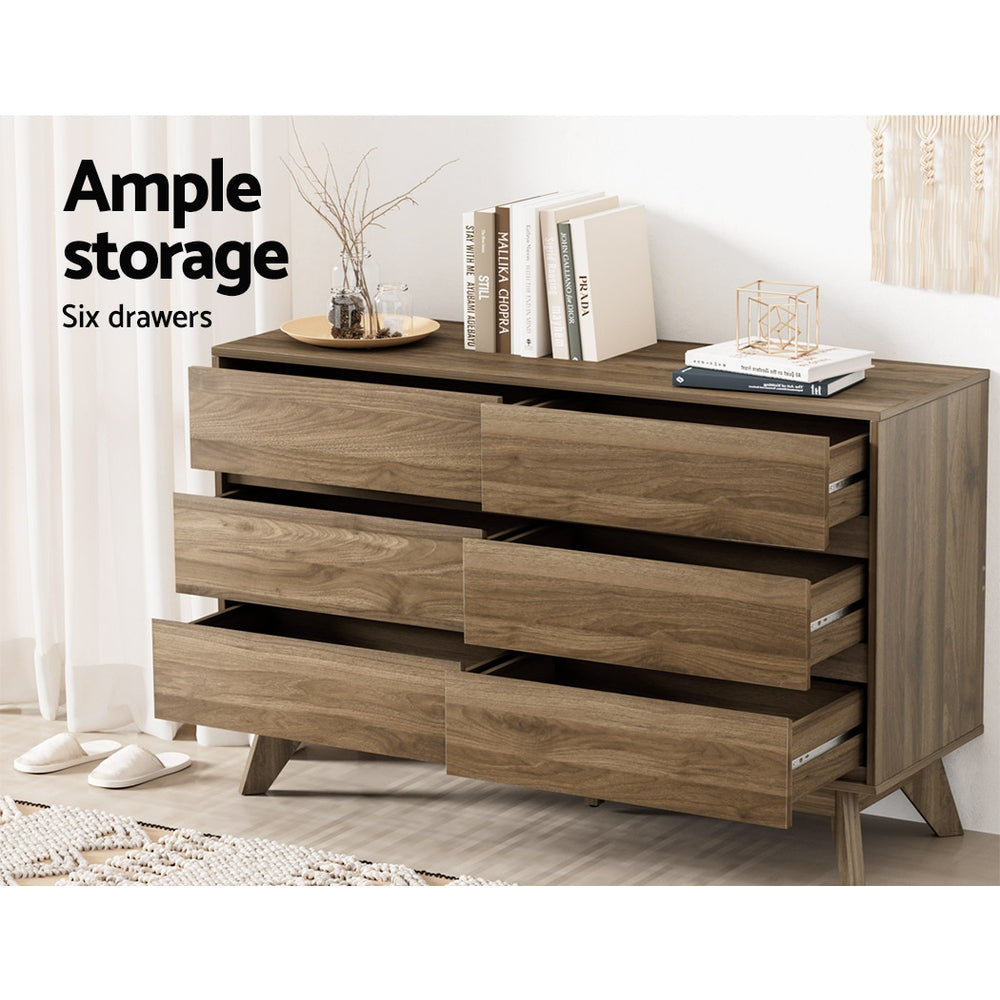 Artiss 6 Chest of Drawers Dresser Tallboy Lowboy Storage Cabinet Bedroom Table Artiss