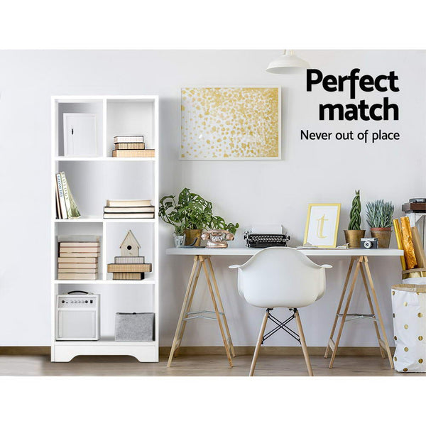 Artiss Display Shelf Bookcase Storage Cabinet Bookshelf Bookcase Home Office White Artiss
