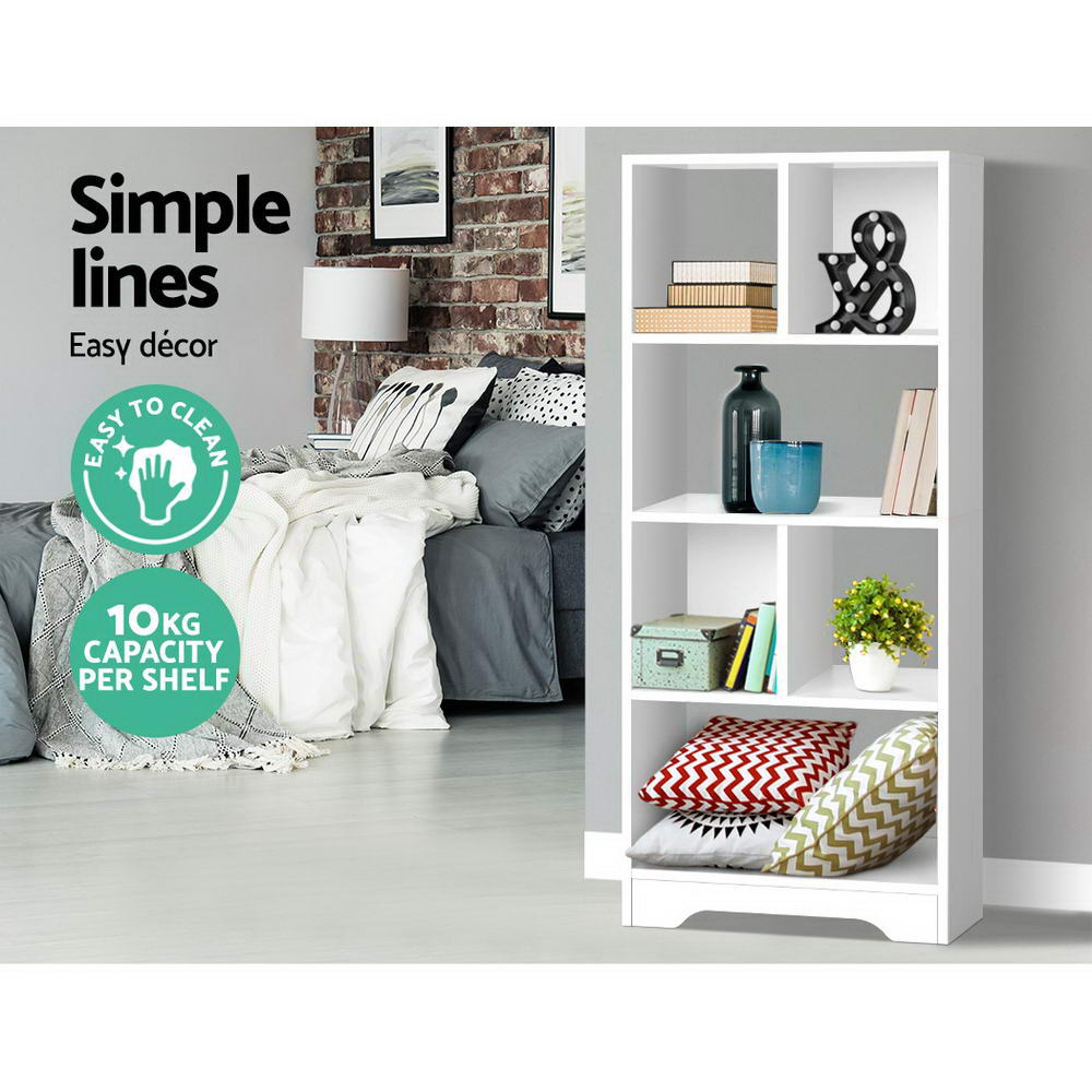 Artiss Display Shelf Bookcase Storage Cabinet Bookshelf Bookcase Home Office White Artiss