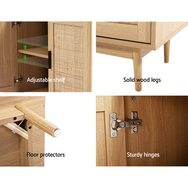 Artiss Rattan Buffet Sideboard Cabinet Storage Hallway Table Kitchen Cupboard Artiss