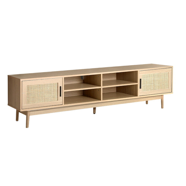 Artiss TV Cabinet Entertainment Unit Storage Cabinets Rattan Wooden 180CM Artiss