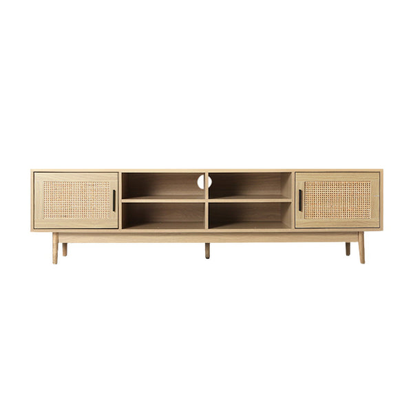 Artiss TV Cabinet Entertainment Unit Storage Cabinets Rattan Wooden 180CM Artiss