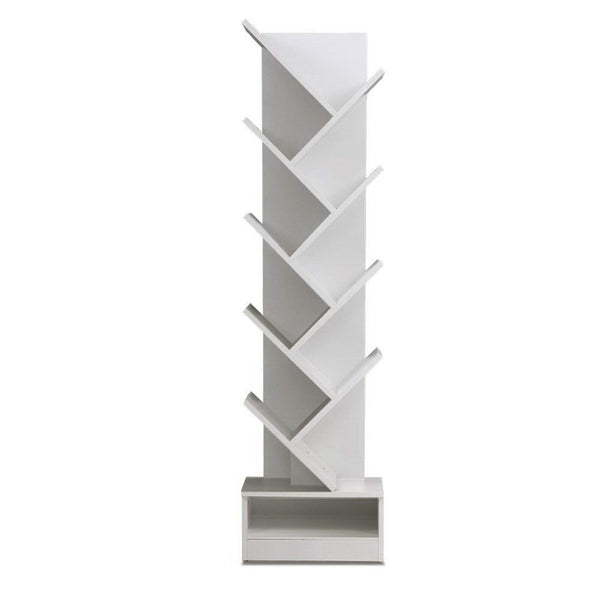 Artiss Display Shelf 9-Shelf Tree Bookshelf - White Artiss