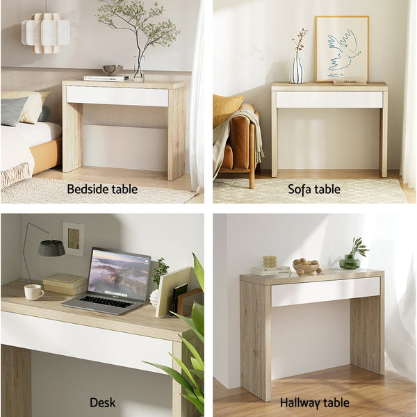 Artiss Console Table Hallway Sofa Table Entry Desk With Storage Drawer 100CM Artiss