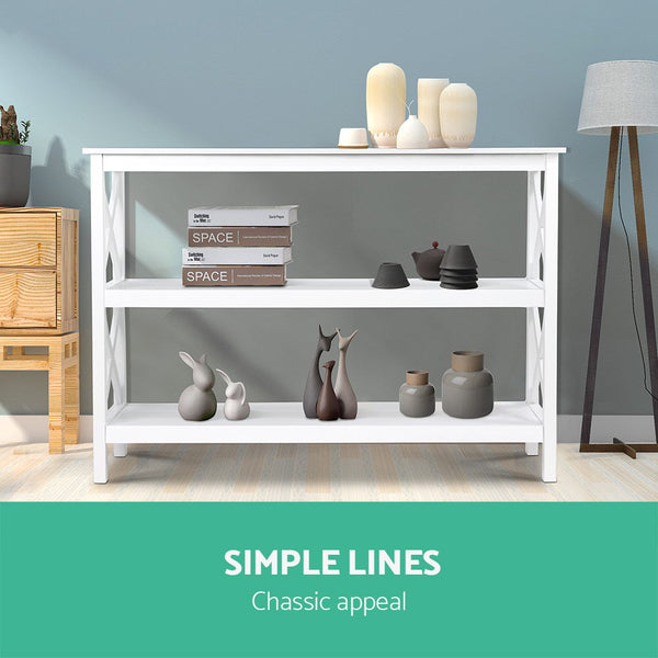 Artiss Wooden Storage Console Table - White Artiss