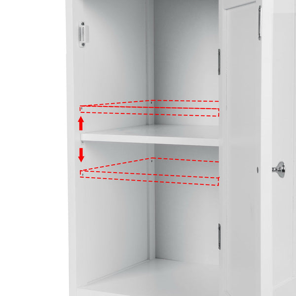 Artiss Bathroom Cabinet Storage 161cm White Rattan Tallboy Toilet Cupboard Artiss