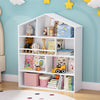 Keezi 4 Tiers Kids Bookshelf Wooden Bookcase Display Storage Organiser Cabinet White