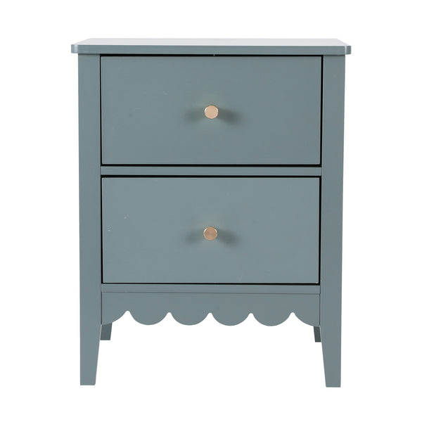 Artiss Bedside Table 2 Drawers Bedroom Storage Nightstand Green Awezingly
