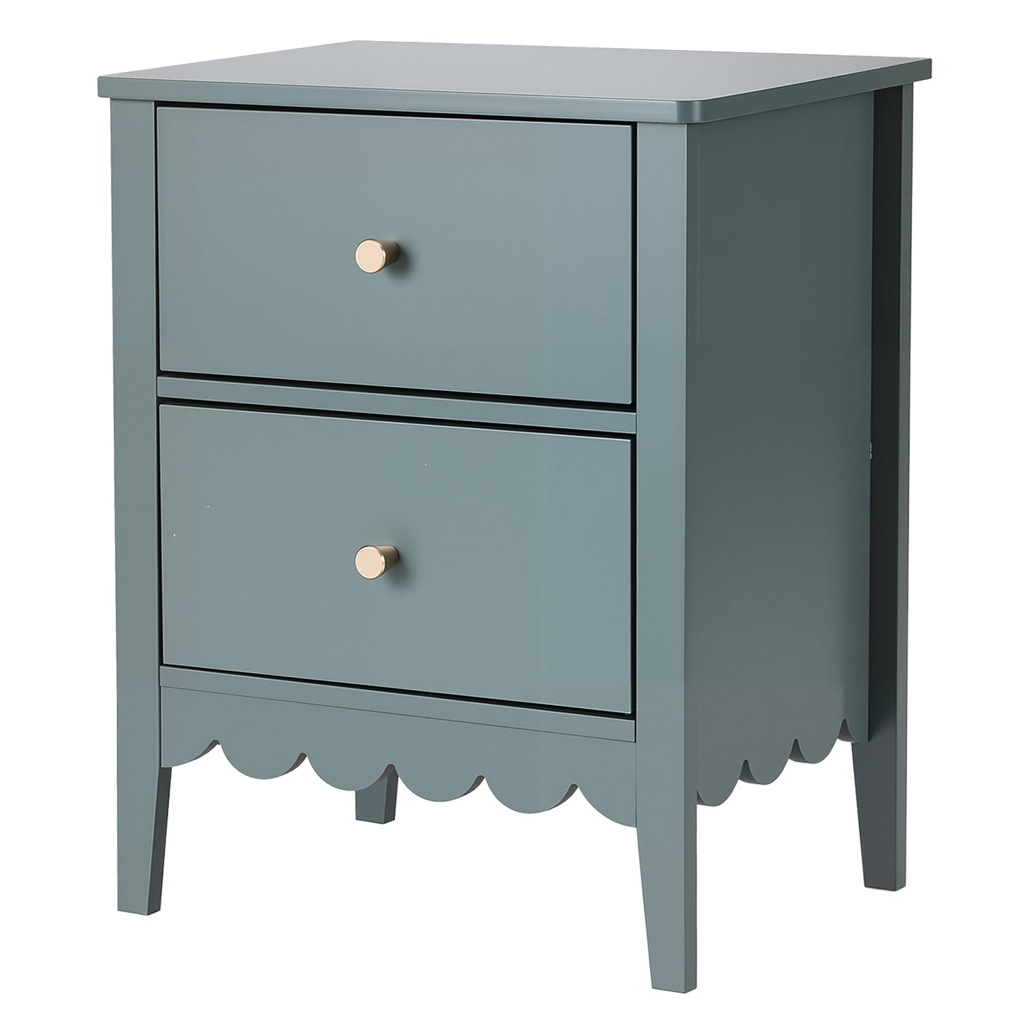 Artiss Bedside Table 2 Drawers Bedroom Storage Nightstand Green Awezingly