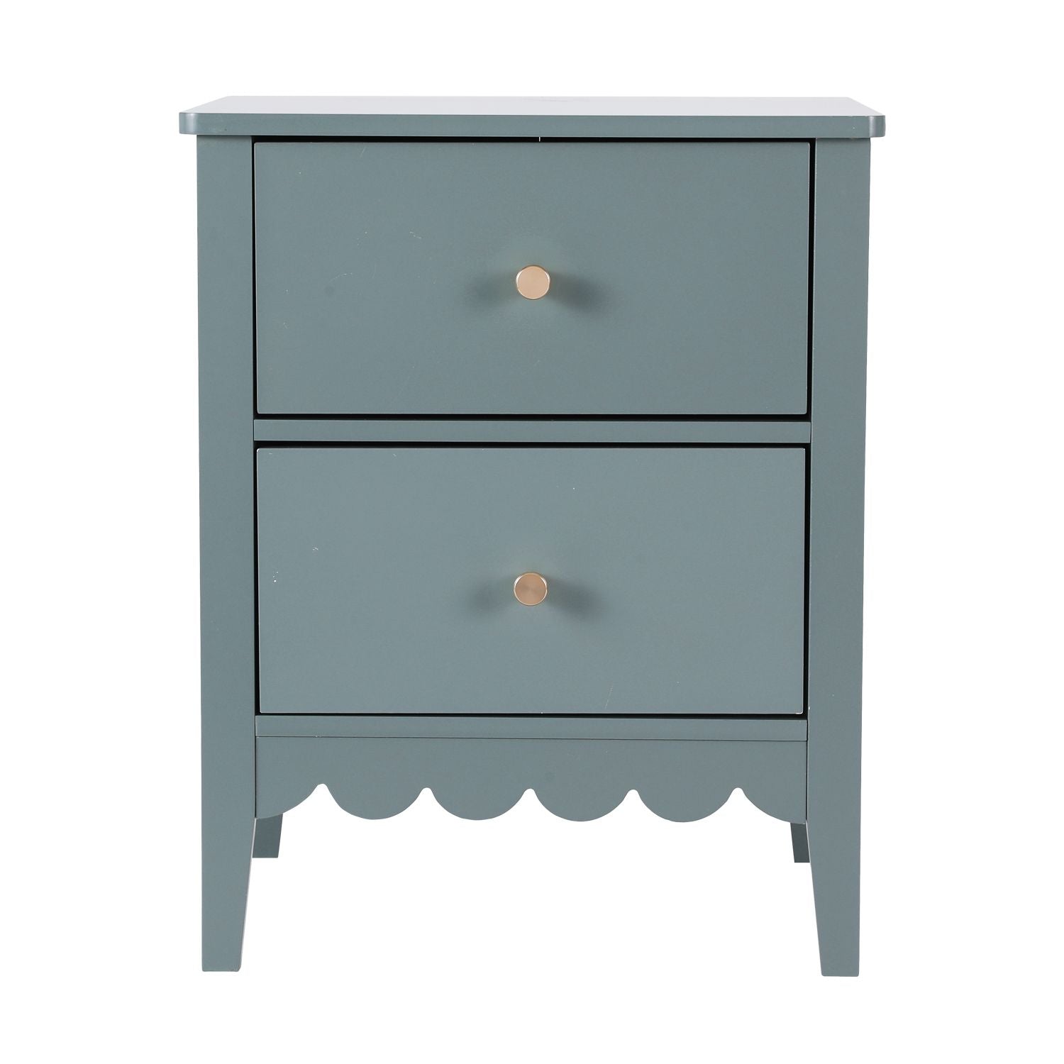 Artiss 2X Bedside Table 2 Drawers Bedroom Storage Nightstand Green Awezingly