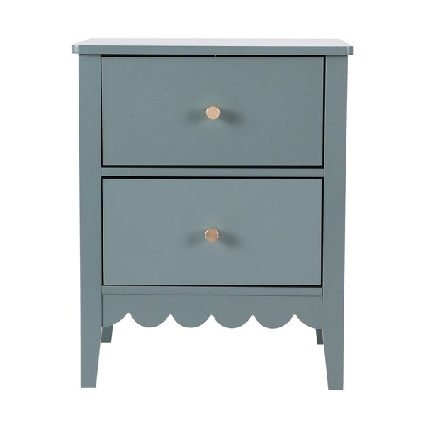 Artiss 2X Bedside Table 2 Drawers Bedroom Storage Nightstand Green Awezingly