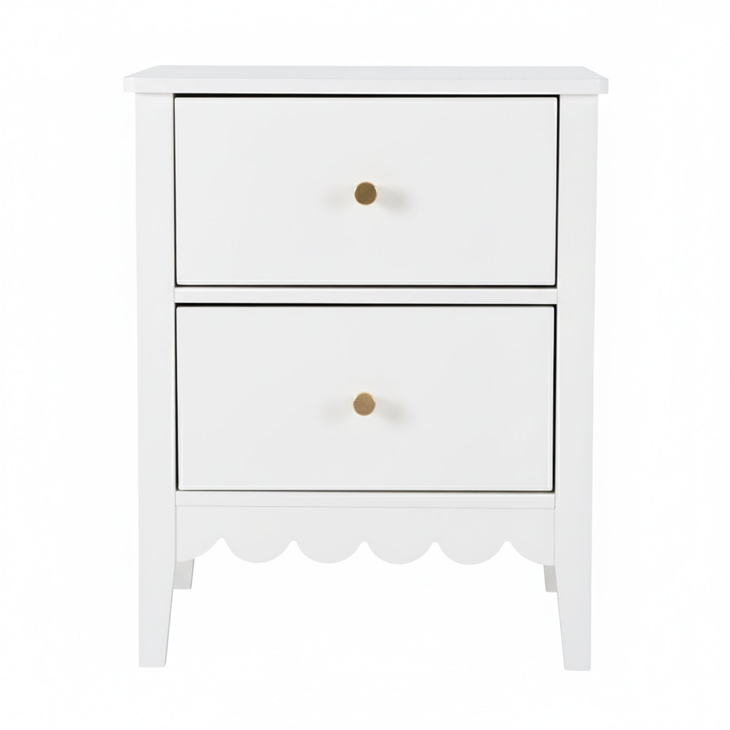 Artiss Bedside Table 2 Drawers Bedroom Storage Nightstand White Awezingly