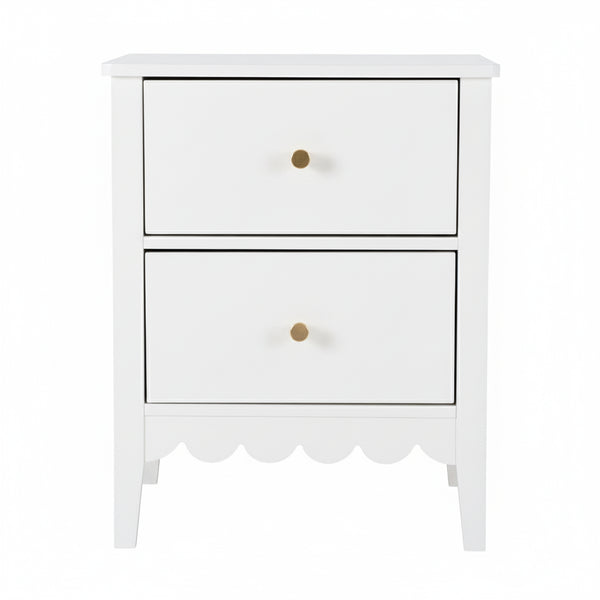 Artiss Bedside Table 2 Drawers Bedroom Storage Nightstand White Awezingly
