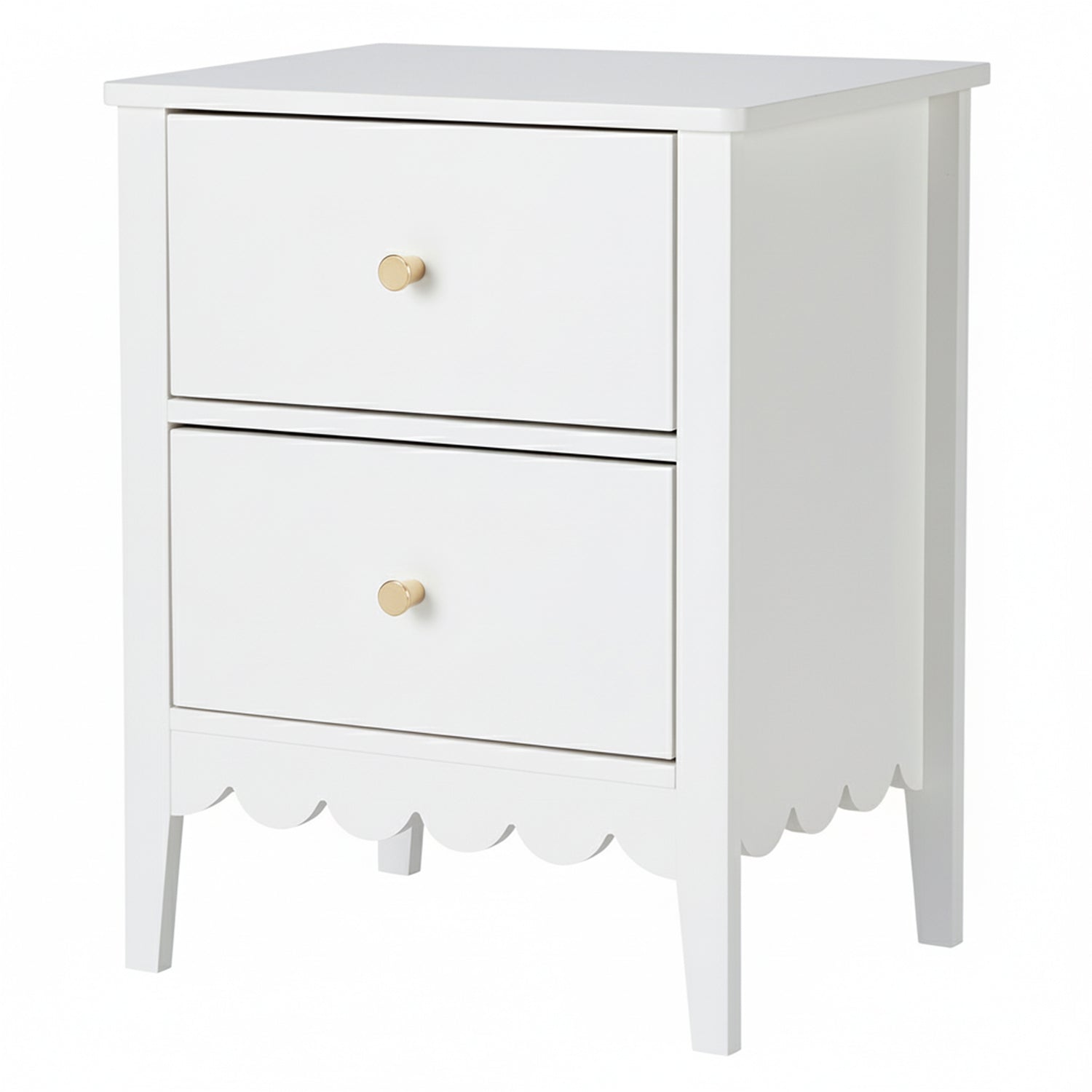 Artiss Bedside Table 2 Drawers Bedroom Storage Nightstand White Awezingly