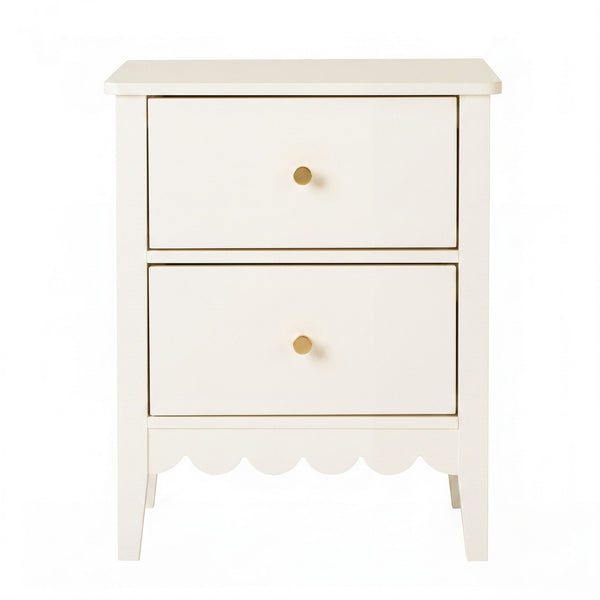 Artiss 2x Bedside Table 2 Drawers Bedroom Storage Nightstand White Awezingly
