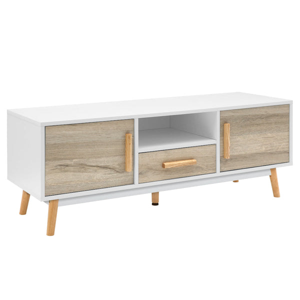 Artiss Wooden Entertainment Unit - White & Wood Artiss