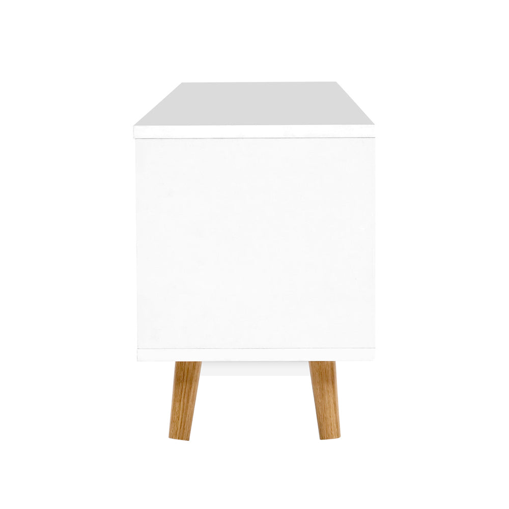 Artiss Wooden Entertainment Unit - White & Wood Artiss