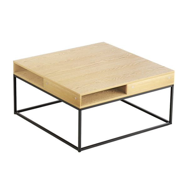 Artiss Coffee Table Storage Shelf Metal Frame Artiss
