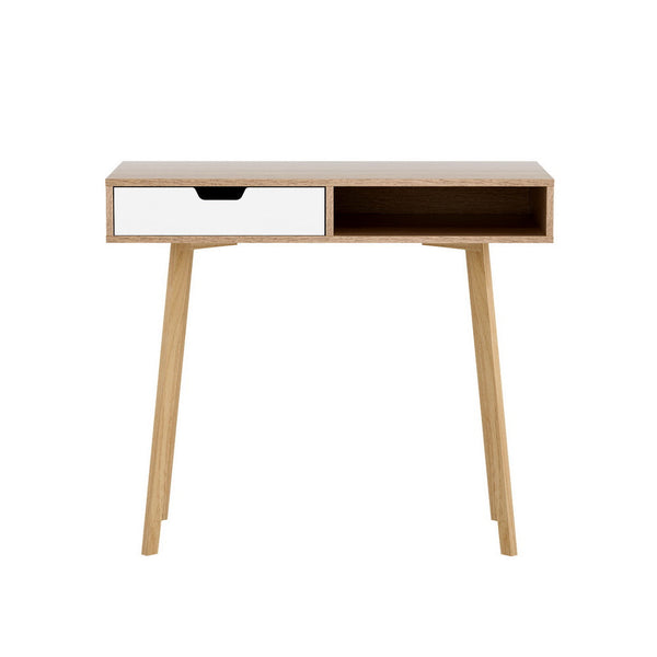 Artiss 2 Drawer Wood Computer Desk - Oak Artiss