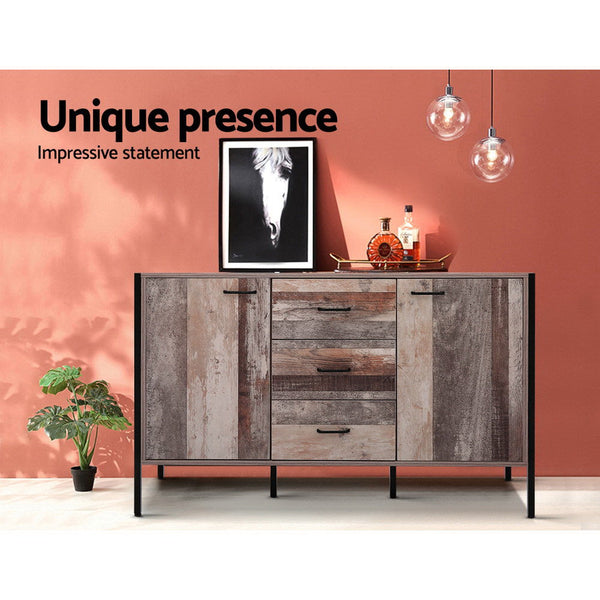 Artiss Buffet Sideboard Storage Cabinet Industrial Rustic Wooden Artiss
