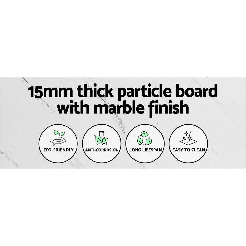 Artiss Console Table Hallway Table With Marble Effect Tabletop White Entry Table Artiss