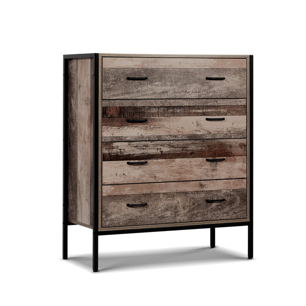Artiss Chest of Drawers Tallboy Dresser Storage Cabinet Industrial Rustic Artiss