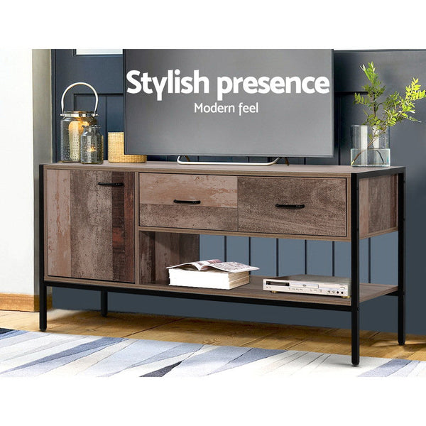 Artiss TV Stand Entertainment Unit Rustic Wooden 120cm Artiss