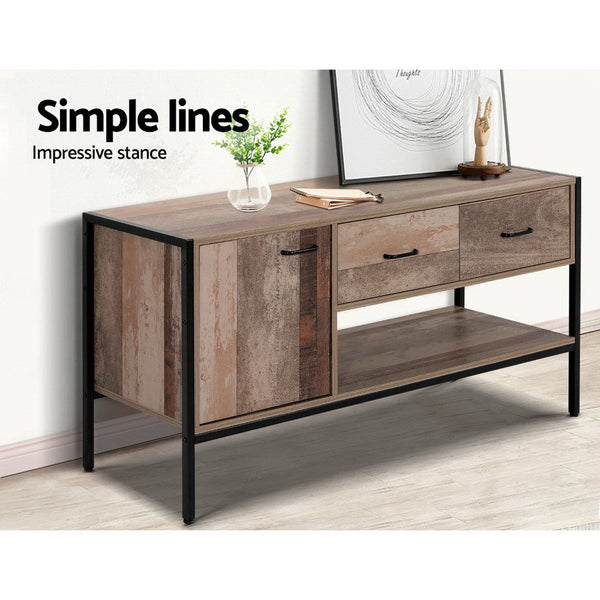 Artiss TV Stand Entertainment Unit Rustic Wooden 120cm Artiss