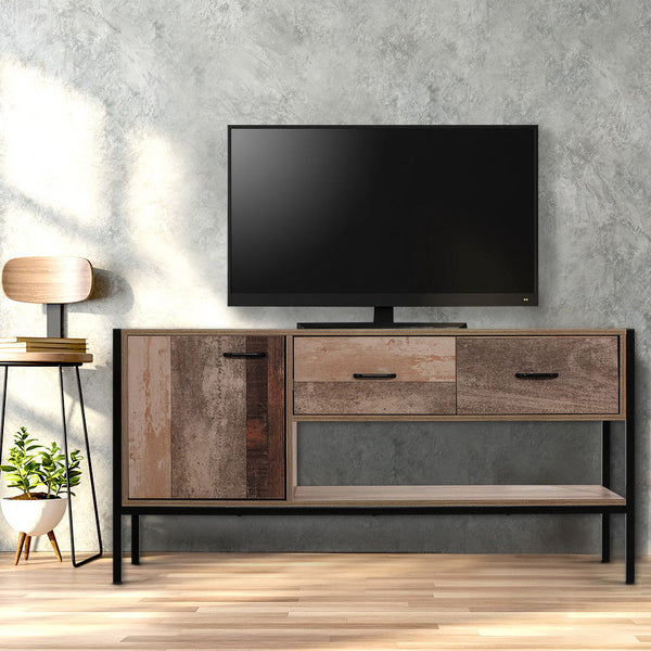 Artiss TV Stand Entertainment Unit Rustic Wooden 120cm Artiss