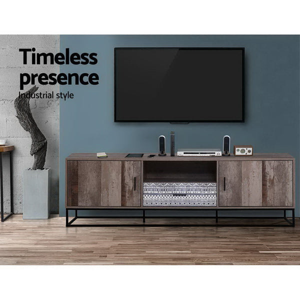 Artiss TV Cabinet Entertainment Unit Rustic 180cm Artiss