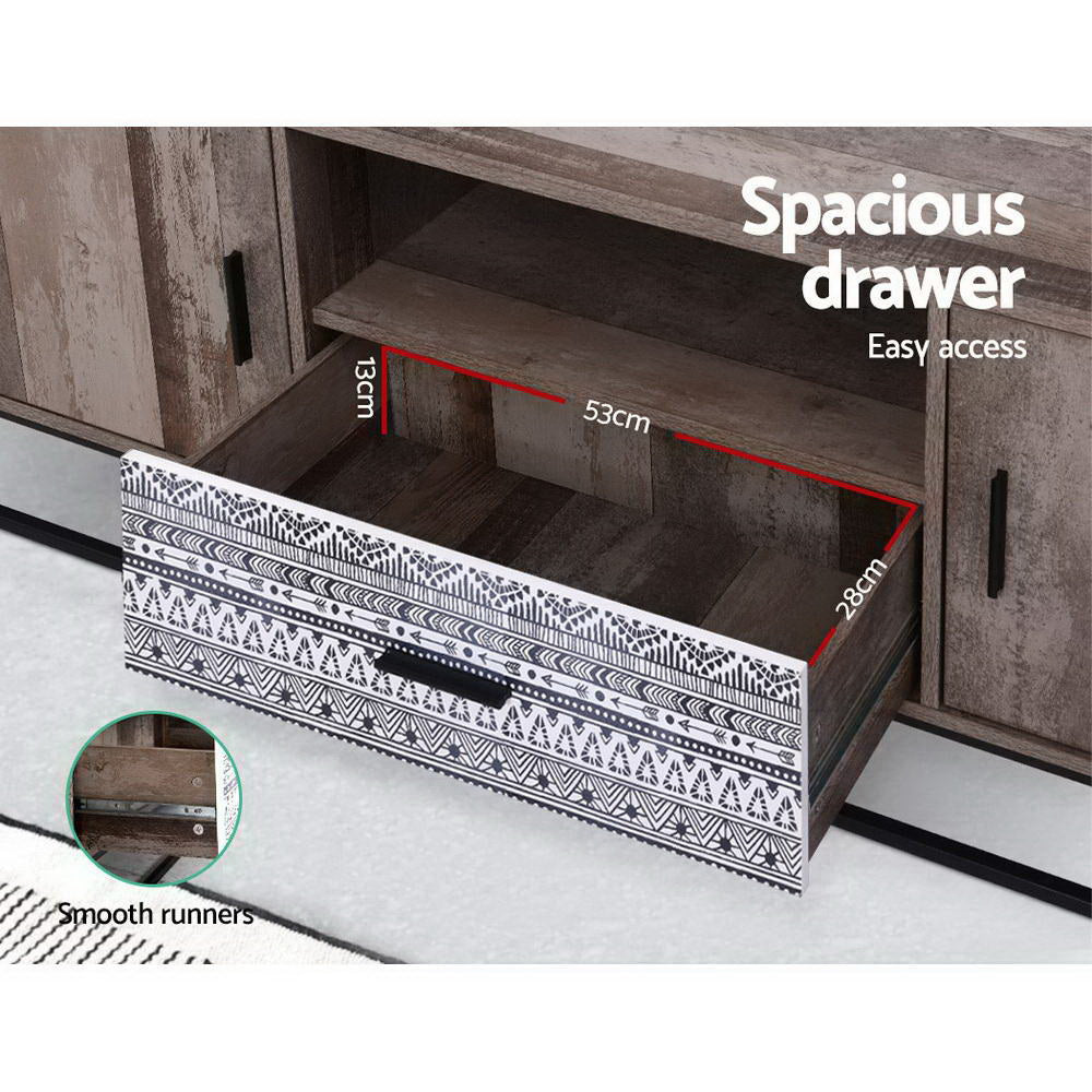 Artiss TV Cabinet Entertainment Unit Rustic 180cm