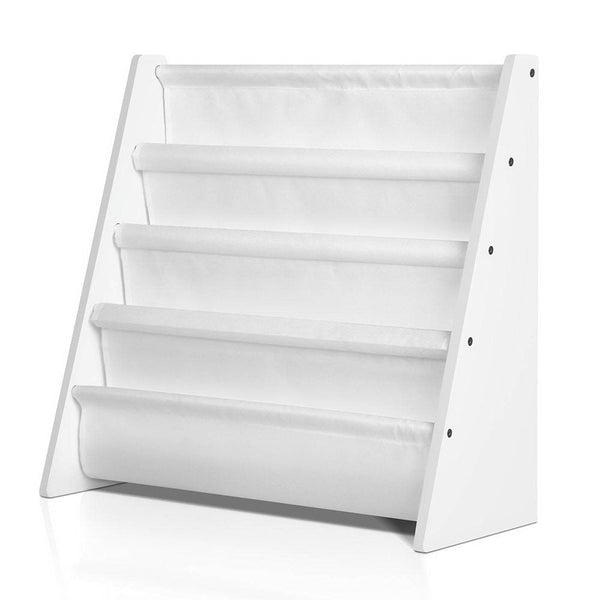 Keezi Kids Bookshelf Bookcase Magazine Rack Organiser Display - White Keezi