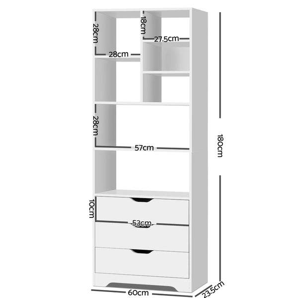 Artiss Display Drawer Shelf - White Artiss